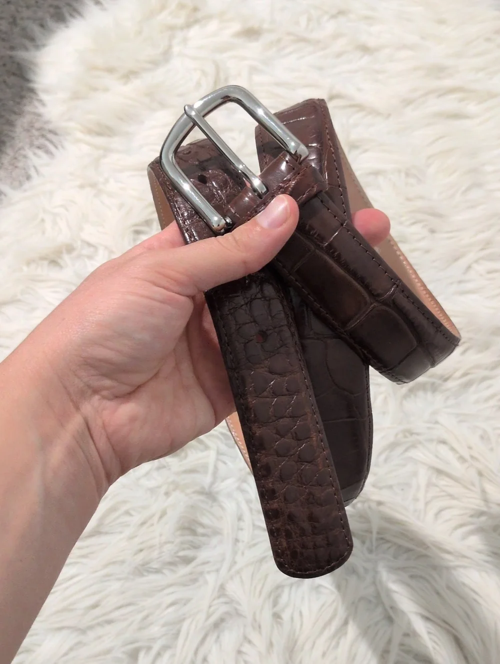 Tecovas Men's Genuine American Alligator Belt